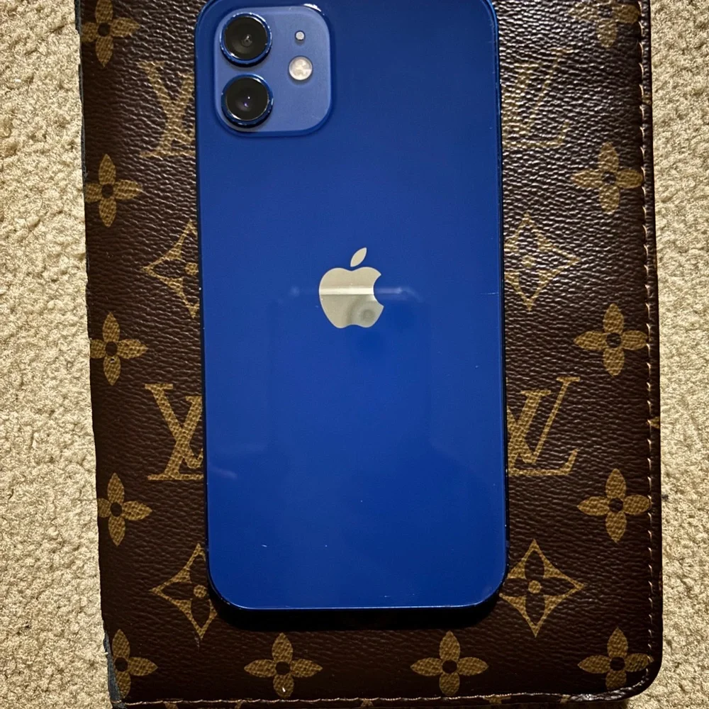 Blue Apple IPhone 12 must be unlocked by a Computer or for Parts.
